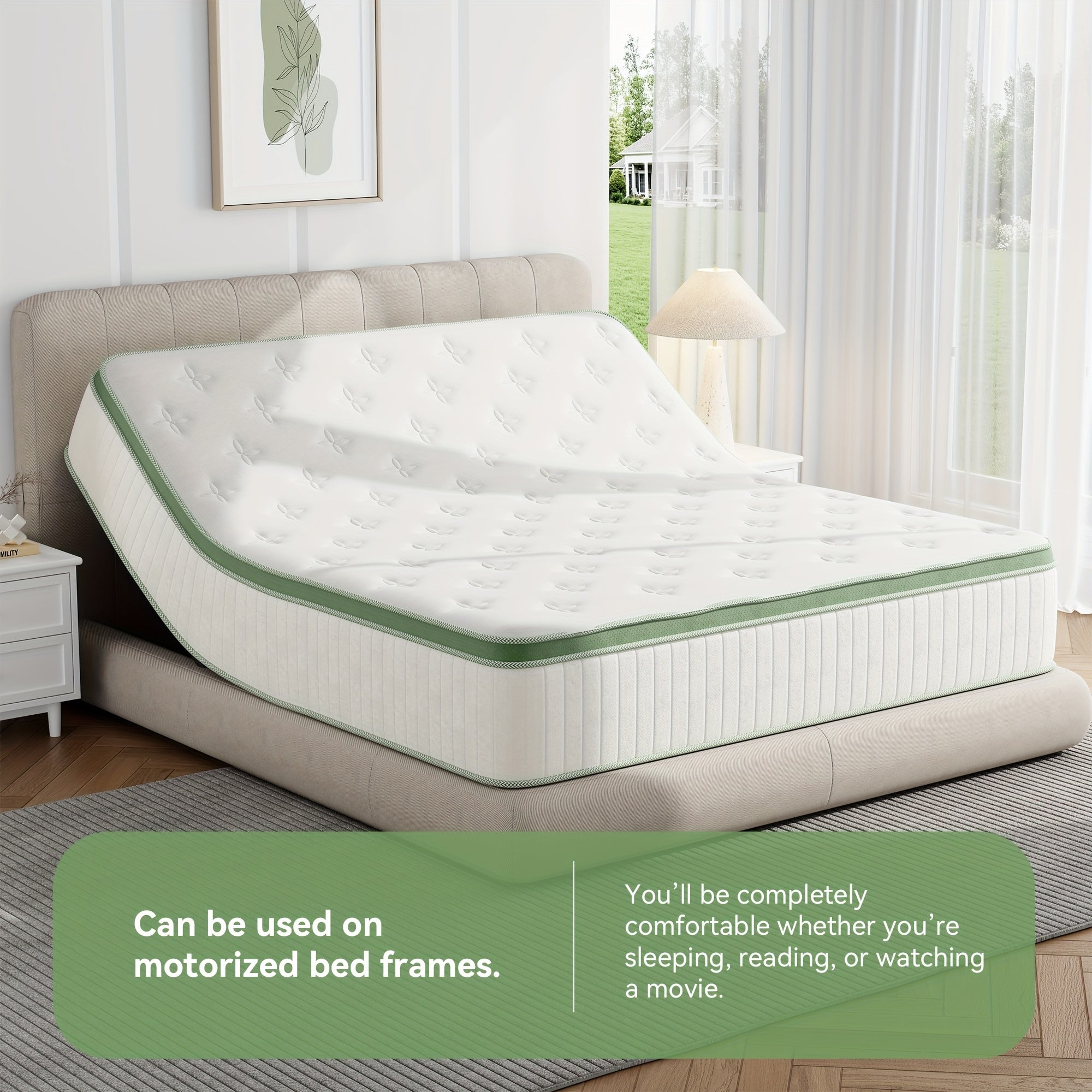 10\u002F12\u002F14 Inch Hybrid Mattress in a Box - Gel Memory Foam & Innerspring Bed with Cooling Technology, Motion Isolation & Edge Support, Medium Firm Euro Top Luxury Layer, Full\u002FQueen\u002FKing Size, Adjustable Base Compatible (No Box Spring