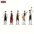 5pcs Western Music Band Metal Sculptures - Hand-Painted Retro Cowboy Band with Trumpet, Drum, Piano, Guitar & Saxophone Player - Miniature Musicians for, Wedding Table Centerpiece, Birthday\u002FChristmas Gift Suitable for Music Lovers