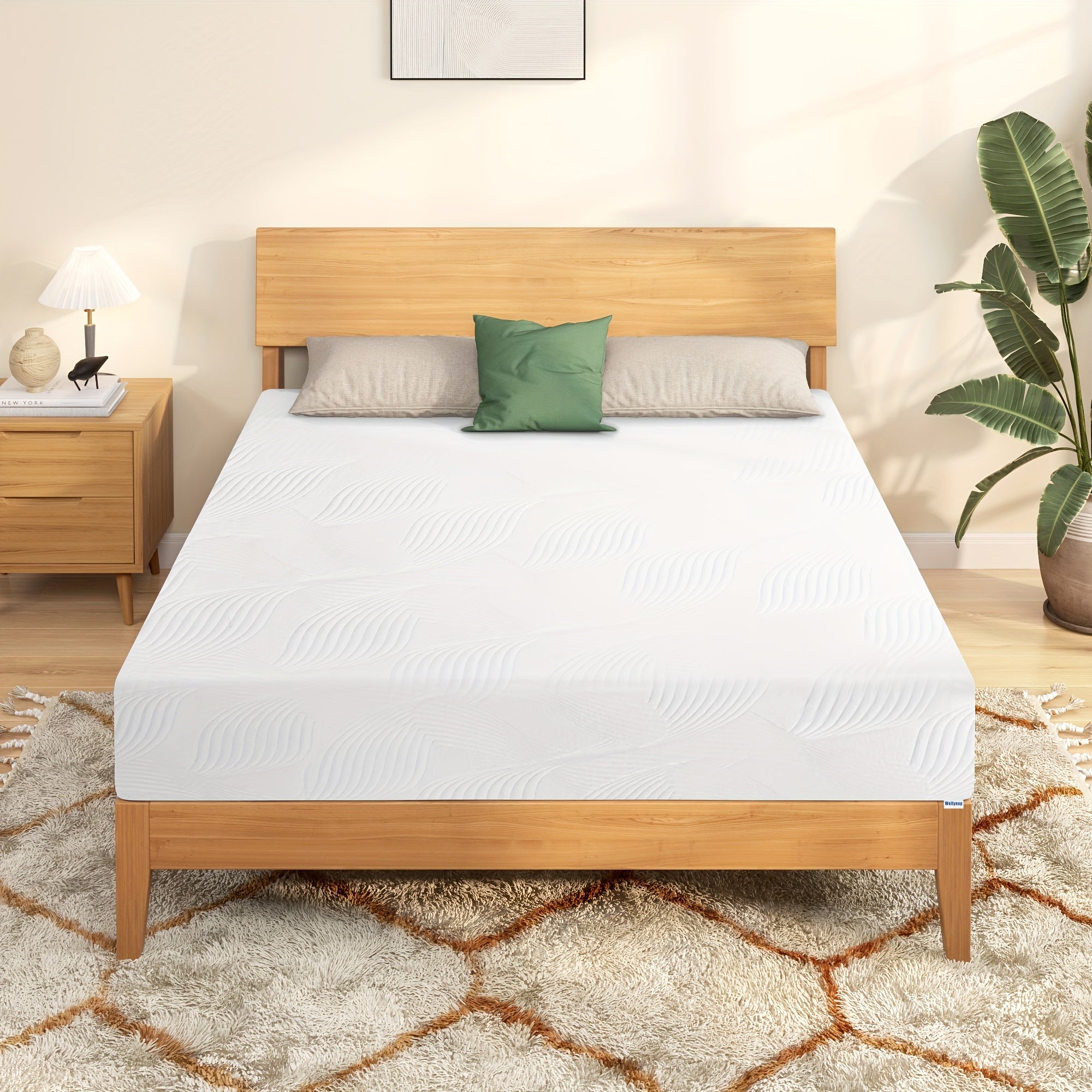 SOGES Green Tea Gel Memory Foam Mattress, a Cooling Gel-Infused Bed in a Box, Available in 10\u002F12 Inch Sizes for Twin, Full, Queen, And King, Featuring a Medium-Firm Feel with a Washable, Breathable Fabric Cover