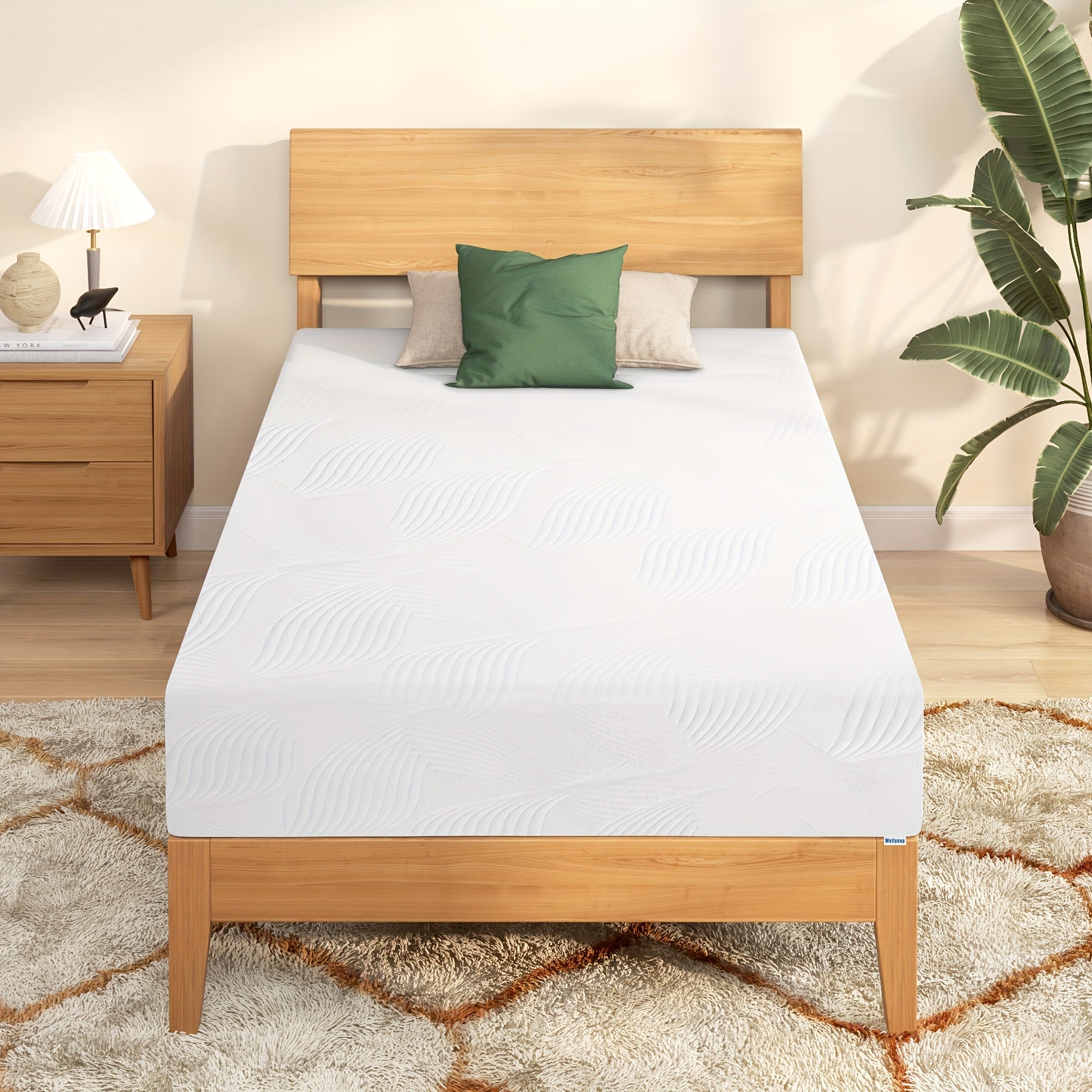 SOGES Green Tea Gel Memory Foam Mattress, a Cooling Gel-Infused Bed in a Box, Available in 10\u002F12 Inch Sizes for Twin, Full, Queen, And King, Featuring a Medium-Firm Feel with a Washable, Breathable Fabric Cover