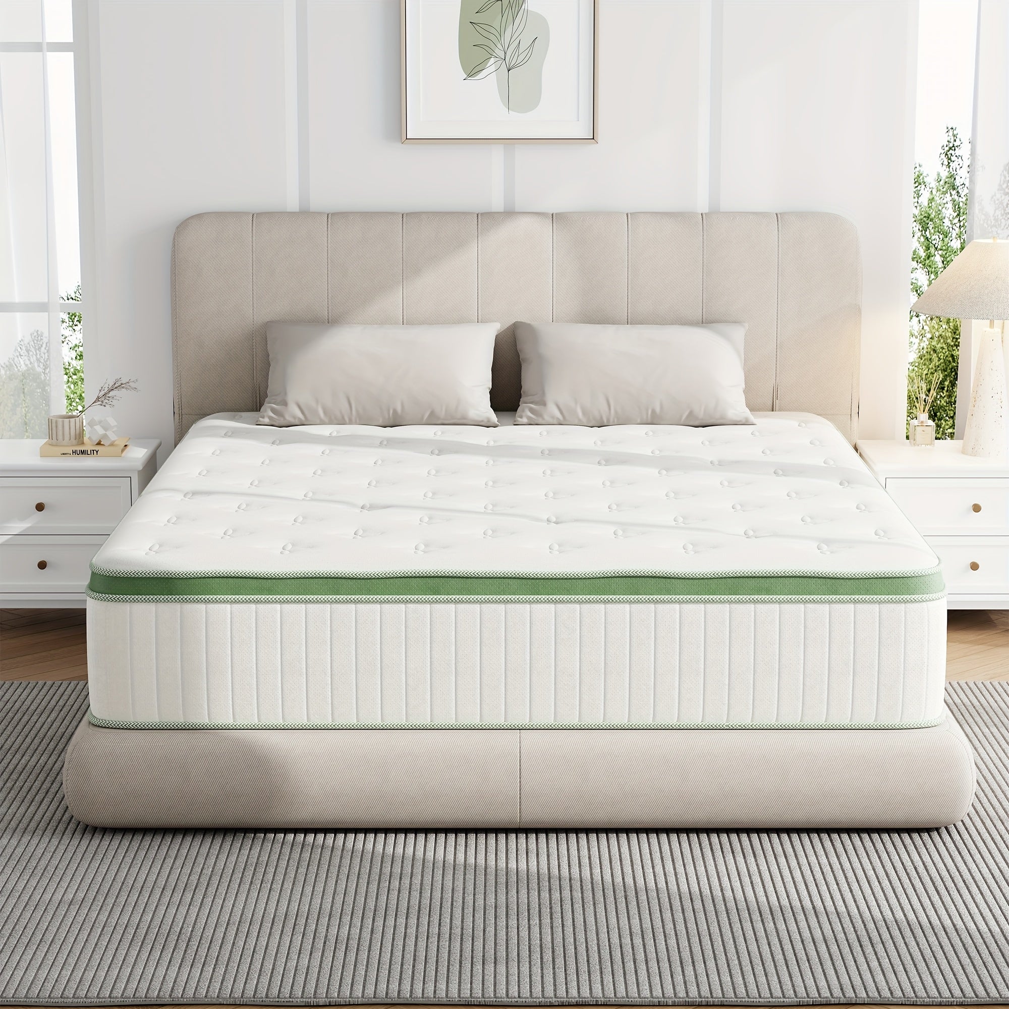 10\u002F12\u002F14 Inch Hybrid Mattress in a Box - Gel Memory Foam & Innerspring Bed with Cooling Technology, Motion Isolation & Edge Support, Medium Firm Euro Top Luxury Layer, Full\u002FQueen\u002FKing Size, Adjustable Base Compatible (No Box Spring