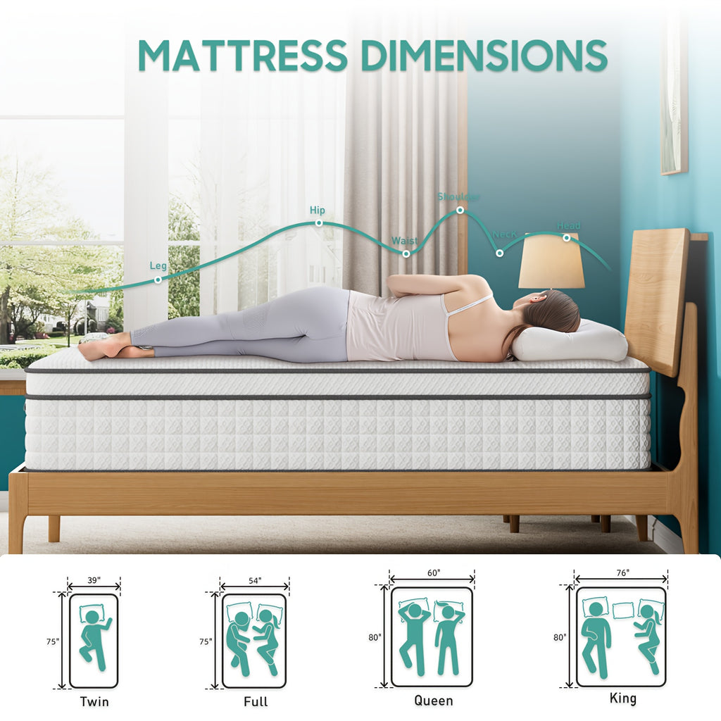 A Medium Hybrid Mattress in a Box Featuring Pocket Coils, Edge Support, And Free from Fiberglass