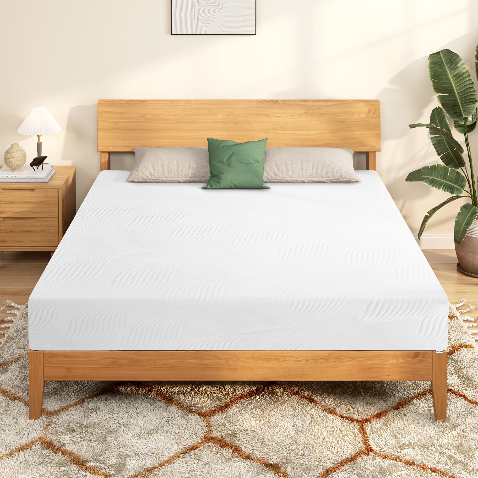 SOGES Green Tea Gel Memory Foam Mattress, a Cooling Gel-Infused Bed in a Box, Available in 10\u002F12 Inch Sizes for Twin, Full, Queen, And King, Featuring a Medium-Firm Feel with a Washable, Breathable Fabric Cover