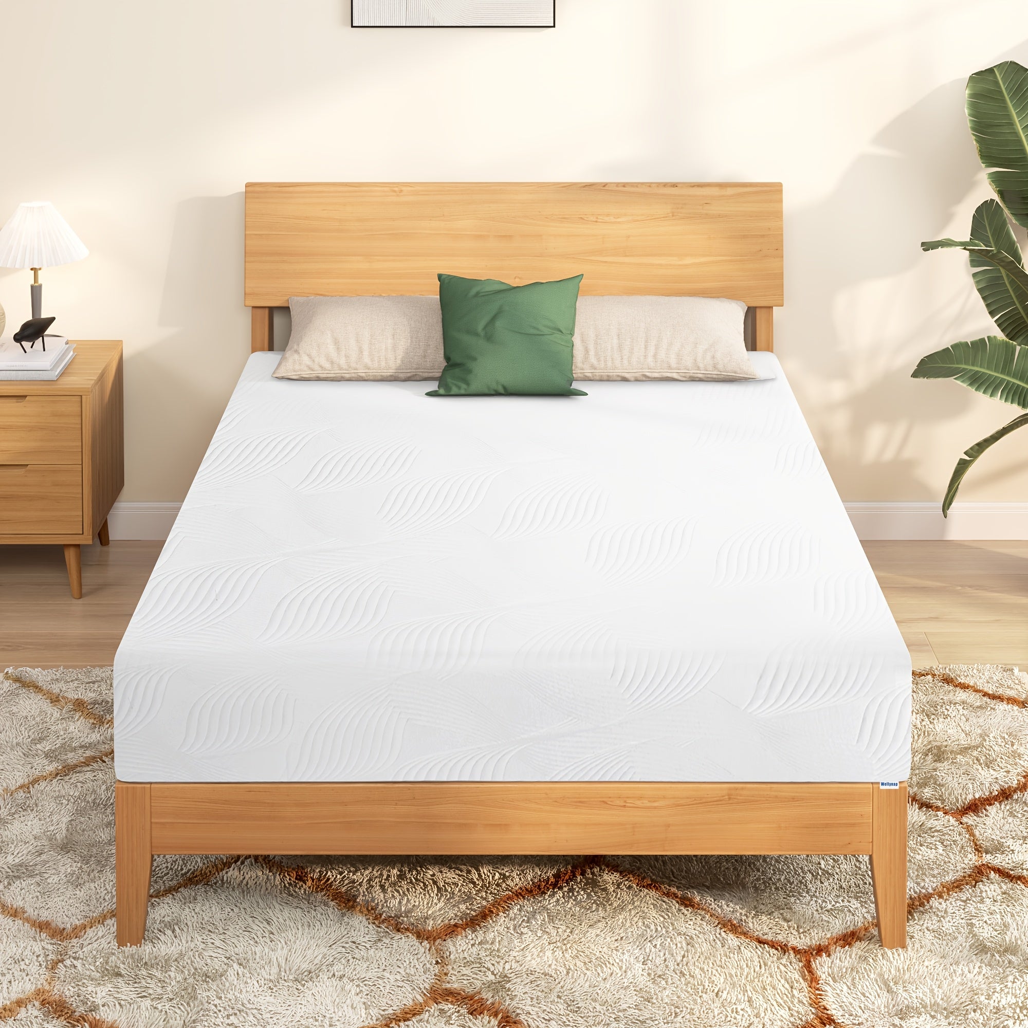 SOGES Green Tea Gel Memory Foam Mattress, a Cooling Gel-Infused Bed in a Box, Available in 10\u002F12 Inch Sizes for Twin, Full, Queen, And King, Featuring a Medium-Firm Feel with a Washable, Breathable Fabric Cover
