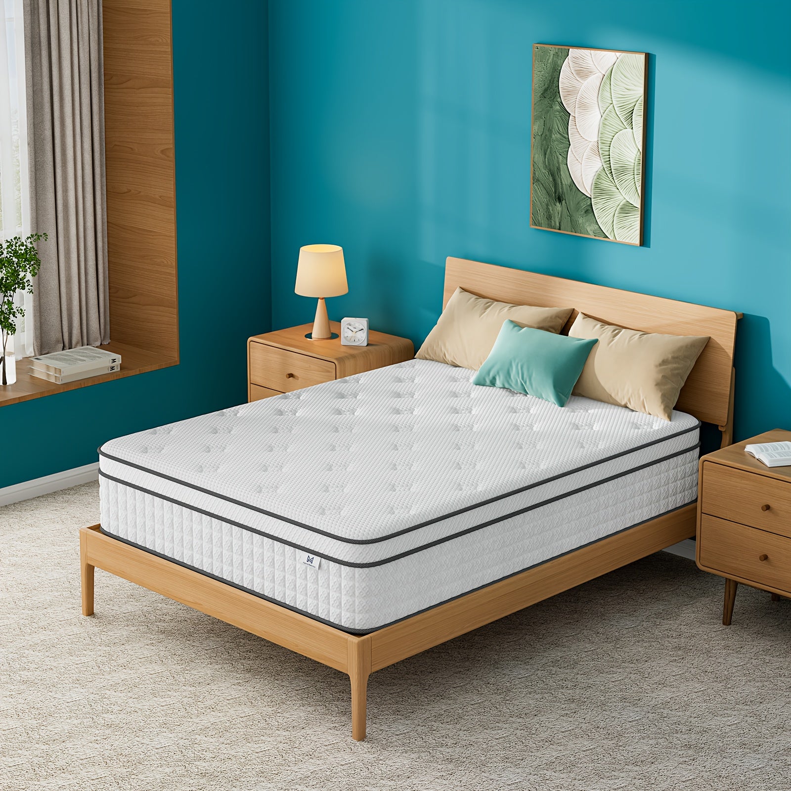 A Medium Hybrid Mattress in a Box Featuring Pocket Coils, Edge Support, And Free from Fiberglass
