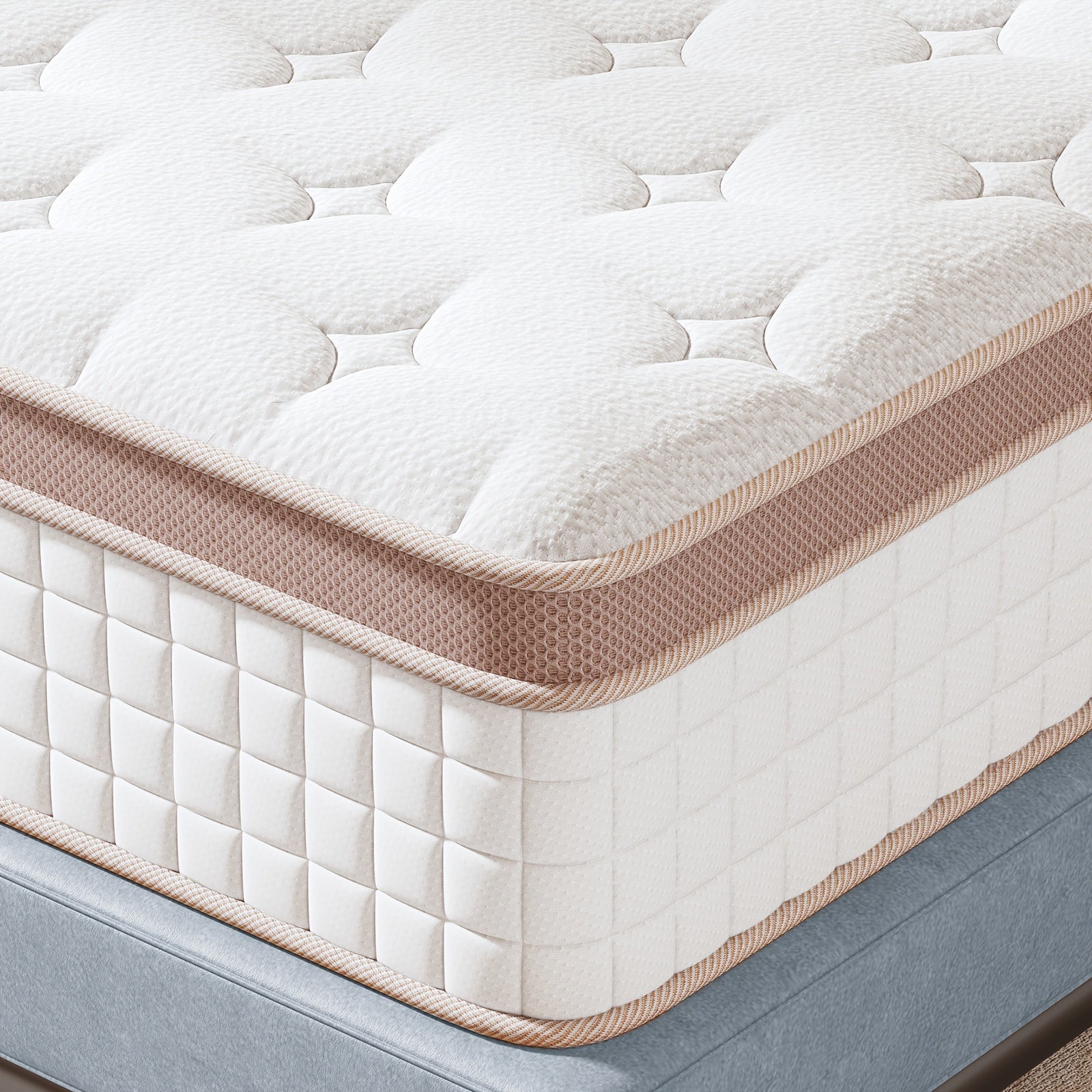 12 Inch & 14 Inch Queen King Hybrid Memory Foam Mattress - Comfortable Hybrid Mattress Delivered in A Box with Individual Pocket Springs for Motion Isolation, Ideal for Peaceful Sleep, Perfect for The Bedroom
