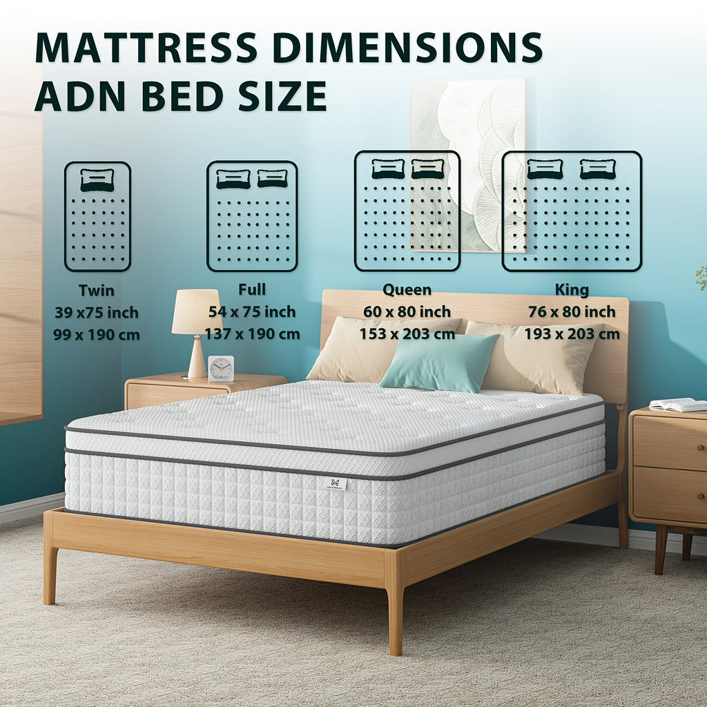 A Medium Hybrid Mattress in a Box Featuring Pocket Coils, Edge Support, And Free from Fiberglass