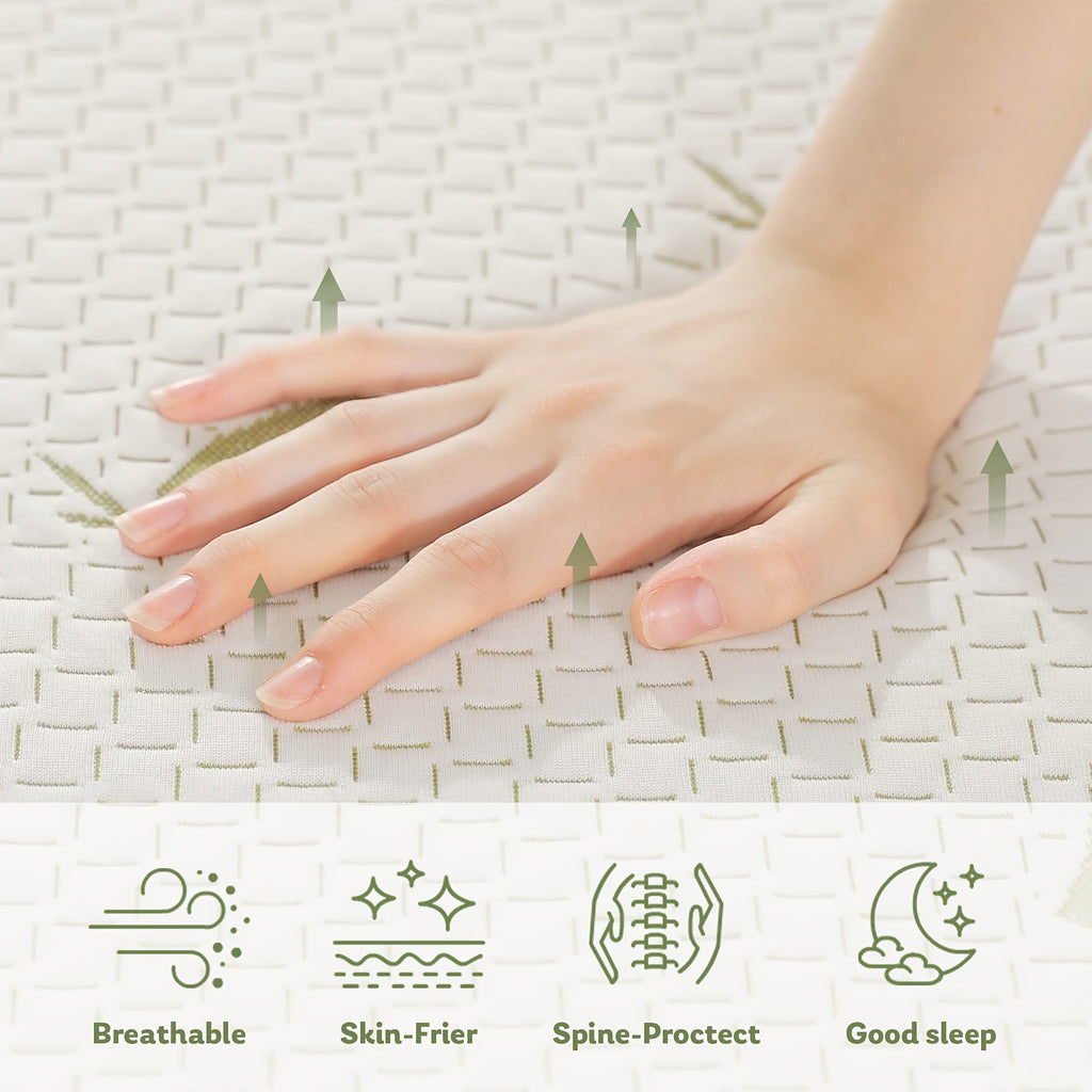 Dyonery Offers Breathable Bed Mattresses in 6, 8, And 10 Inches of Firm Memory Foam, Designed for Medium Firmness to Provide Support, Comfort, And Deep Sleep. These Mattresses Are Fiberglass-Free And Come with a Cooling Cover