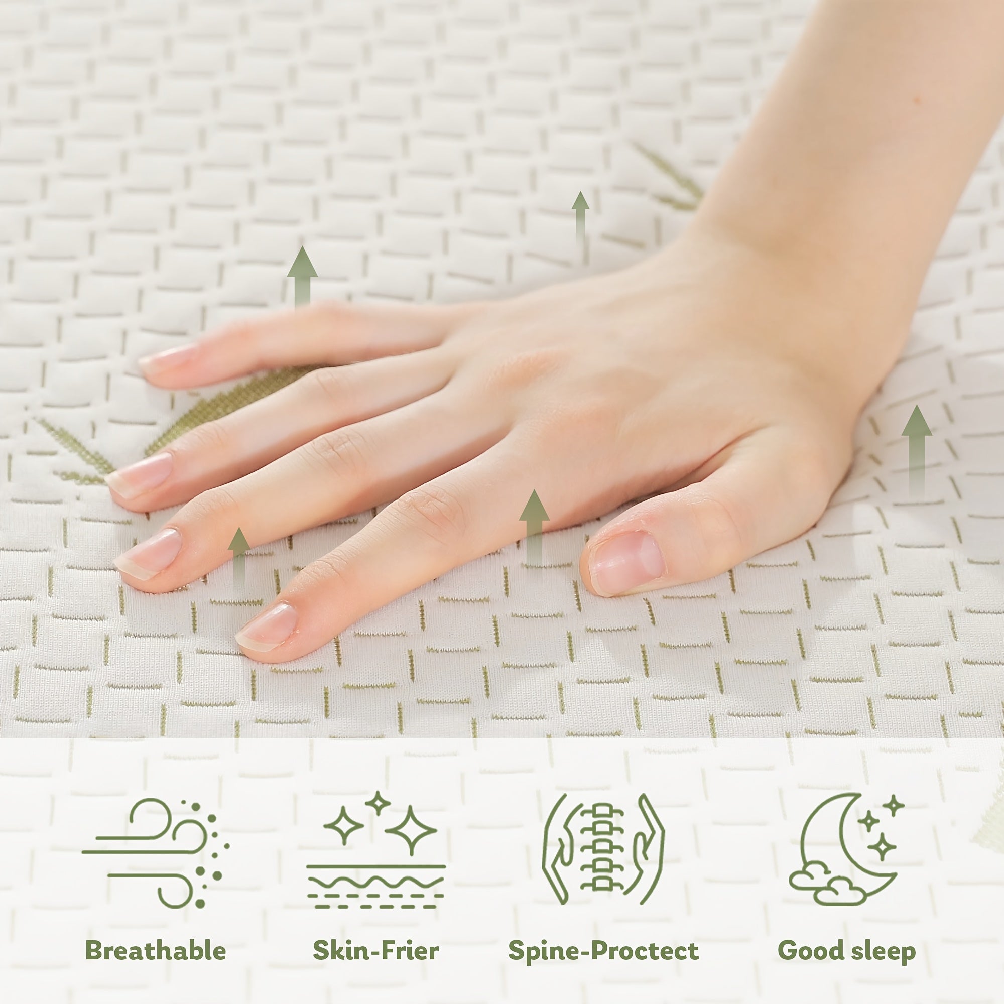 Dyonery Offers Breathable Bed Mattresses in 6, 8, And 10 Inches of Firm Memory Foam, Designed for Medium Firmness to Provide Support, Comfort, And Deep Sleep. These Mattresses Are Fiberglass-Free And Come with a Cooling Cover